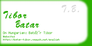 tibor batar business card